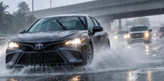 Si el auto comienza a flotar sobre el agua, no hagas esto, ¿Cómo reaccionar ante el hidroplaneo?